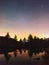 Incredible night view of Grindjisee lake with Matterhorn Cervino peak