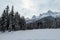 Incredible snowy views from Island Lake in Fernie, British Columbia, Canada. The majestic winter background is beautiful