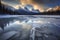 Incredible stunning scenery of Jasper National Park in winter