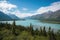 Incredible stunning scenery of Lake Clark National Park in winter