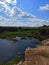 Incredible summer Ukrainian quarry landscape