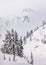 Incredible Table Mountain Winter snowscape with rocky ridge of mountains