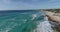 Incredible turquoise sea in seen from drone