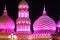 Incredible view of dome and minaret of the Mosque.