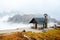 Incredible view on small chapel in the Tre Cime Di Laveredo National Park