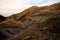 Incredible view of an unique road in the mountains at more than 2000m high. Cars passing. One of the most known roads in Romania,