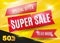 Incredible Wow Sale banner design template. Big super sale special offer, Vector illustration.