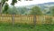 Incredibly beautiful picturesque view of the natural landscape with hills and trees everywhere the village fence