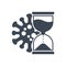 Incubation period related vector glyph icon