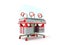 Incubator for children red 3d render on white background