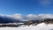 Indalsalven valley from Are Bjornen in winter in Jamtland in Sweden