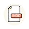 INDD file format, extension color line icon