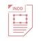 INDD file icon, cartoon style