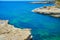 Indented limestone coastline of Delimara peninsula