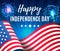 Independence day 4 th july. Happy independence day of USA with fireworks and flag , Fourth of July . Vector illustration