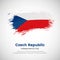 Independence day of Czech Republic. Abstract creative painted grunge brush flag background