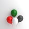 Independence day design creative concept for United Arab Emirates UAE, Kuwait, Palestine, Jordan, Sudan. Flying balloon red, white