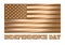 Independence Day design. Gold USA flag