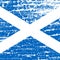 Independence Day of Scotland. 24 June. Symbolic Flag of Scotland. Grunge cracks background