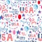 Independence day seamless pattern.