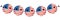 Independence day smiley face american emoticons