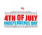 Independence Day USA emblem. White house. America Patriotic holiday July 4 Logo. National Celebration United States
