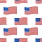 Independence day USA flags seamless pattern United States american symbol freedom national sign vector illustration