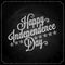 Independence day vintage lettering chalk