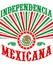 Independencia Mexicana, Mexican Independence poster design mexican flag patriotic colors.