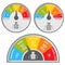 Index body mass, bmi medical and fitness chart. Vector weight indicator