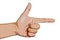 Index finger pointing with thump up illustration