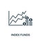Index Funds icon. Monochrome simple Investments icon for templates, web design and infographics