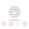 index in gear multi color style icon. Simple thin line, outline vector of measure icons for ui and ux, website or mobile