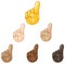 Index pointing up hand emoji