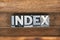 Index word tray