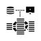 indexing data database glyph icon vector illustration