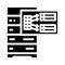 indexing data database glyph icon vector illustration