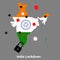 India attacked corona virus lockdown vector illustration