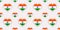 India background. Indian flag seamless pattern. Vector stickers.Love hearts symbols. Good choice for sports pages, travelling, lan