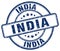 India blue grunge round vintage stamp