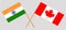 India and Canada. The Indian and Canadian flags. Official colors. Correct proportion. Vector