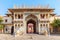 India, City Palace of Jaipur, view on the gate and the monkey