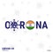 India Coronavirus Typography. COVID-19 country banner