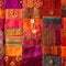 india fabric background patchwork