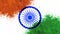 India Flag Ashoka Chakra rotating, Color Powder with chakra