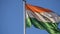 India flag flying high at Connaught Place with pride in blue sky, India flag fluttering, Indian Flag on Independence Day and