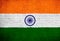 India flag painted on brick wall. National country flag background photo