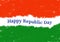 India Flag Pattern and Republic Day Message