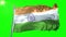 India flag seamless looping 3D rendering video. Beautiful textile cloth fabric loop waving