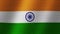 India flag. Slow flutter of the canvas. Fluctuation of the fabric.